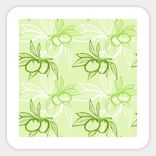 Olives - mediterranean pattern Sticker